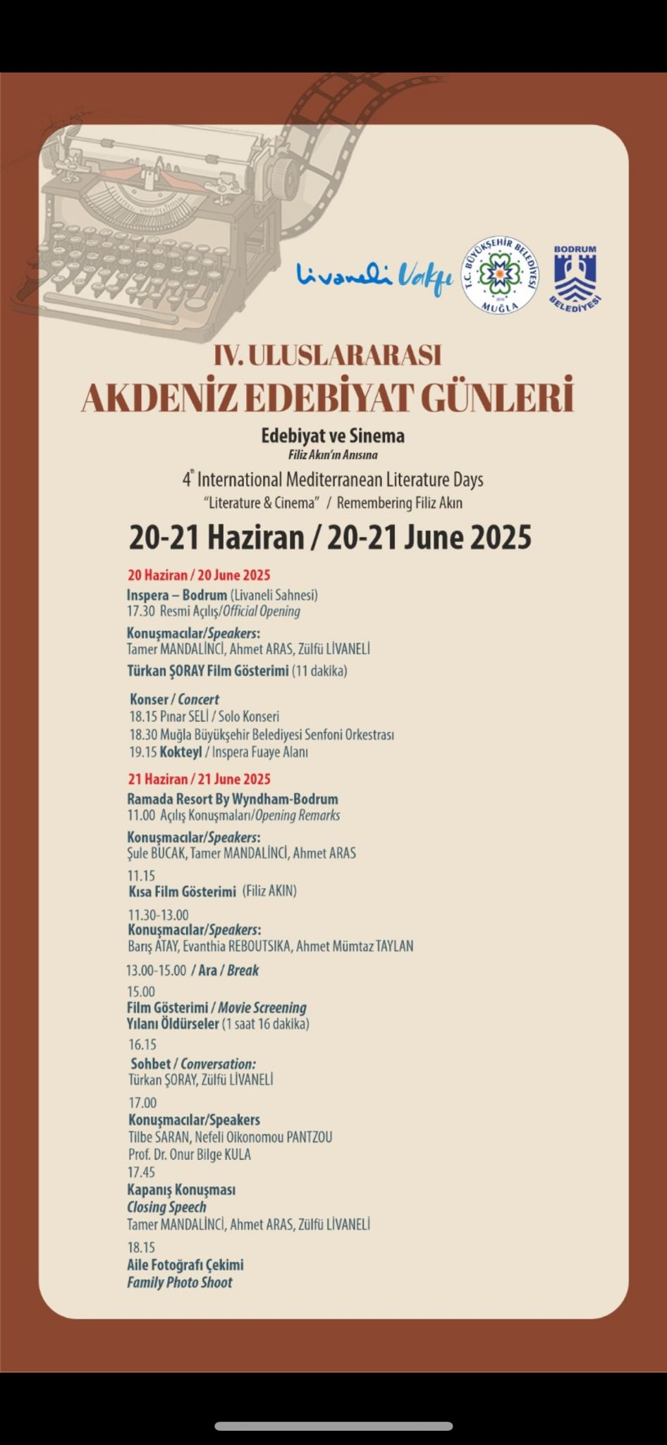 IV. Uluslararası Akdeniz Edebiyat Günleri